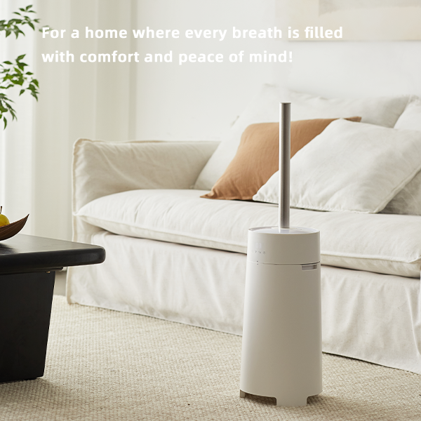 Olayks Smart Humidifier 9" Ultra-Long Mist Dispersion with Real-Time Monitoring, Auto-Senses Humidity Control, Quiet Operation & User Manual Included