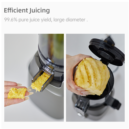 Exprimidor de masticación lenta Olayks, separador de jugo y pulpa, exprimidor automático de prensado en frío para el hogar, extractor de jugo de frutas de gran tolva, fácil de limpiar, regalo 